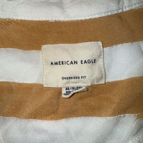 American Eagle Striped Button Up Shirt - Picture 2 of 3